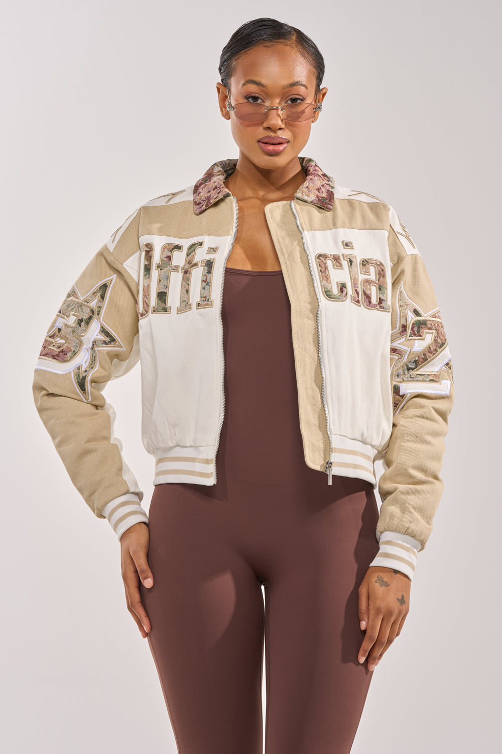 STILL THE ONE EMBROIDERED BOMBER