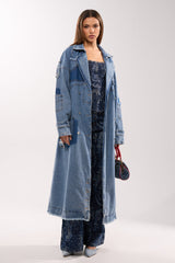 RILEY PATCHWORK DENIM TRENCH