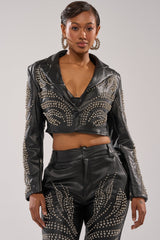 GONE BAD STUDDED BLAZER