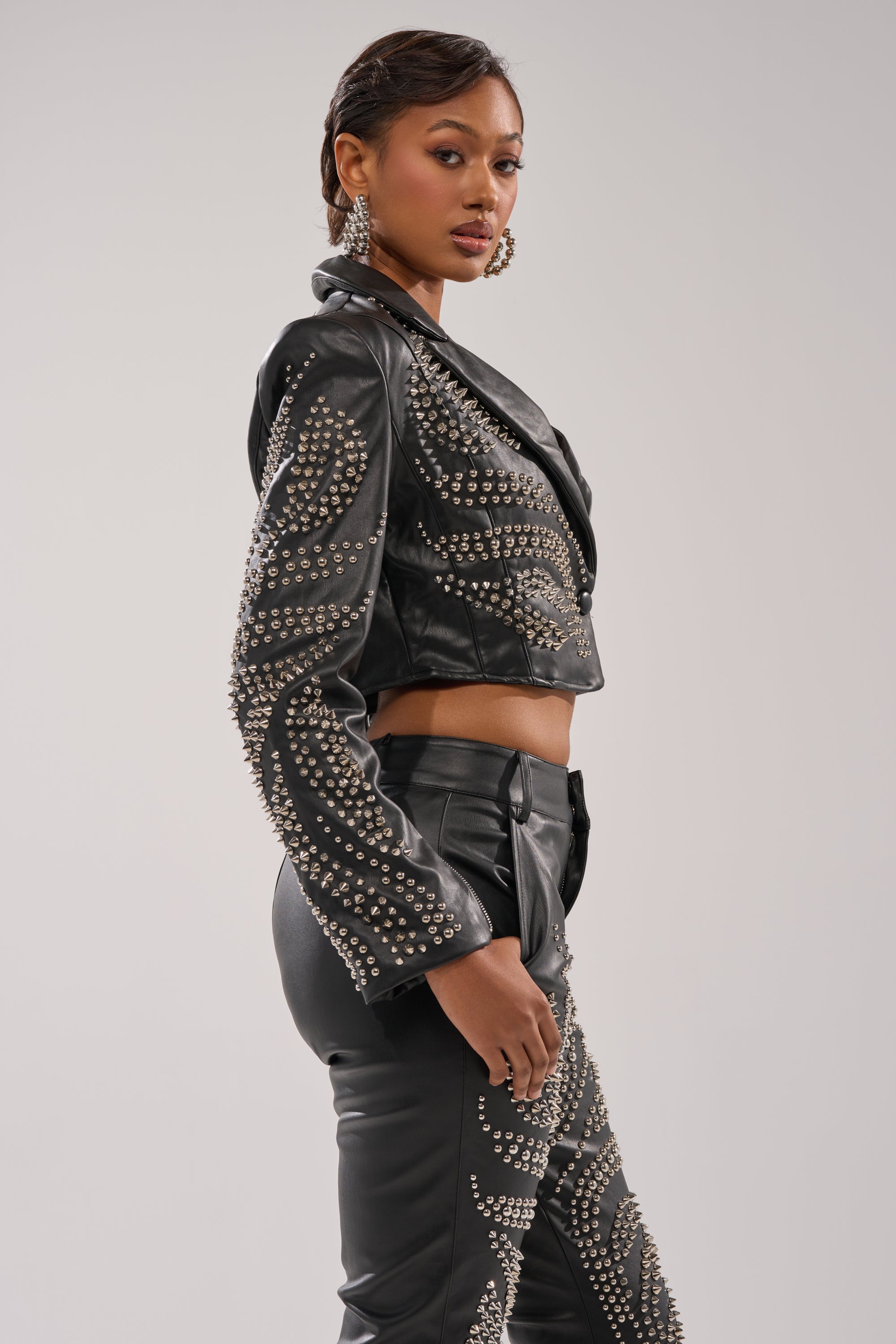 GONE BAD STUDDED BLAZER