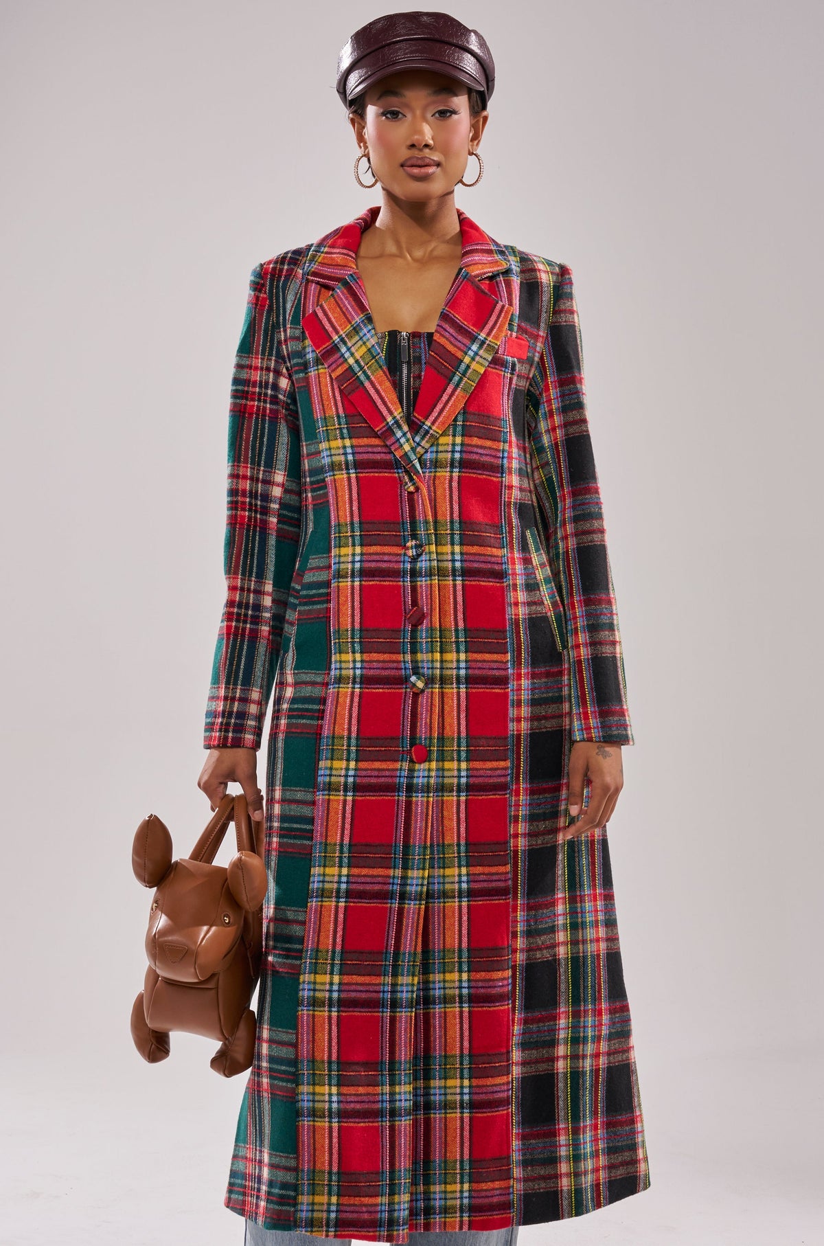 TALK TO ME NICE PATCHWORK TRENCH