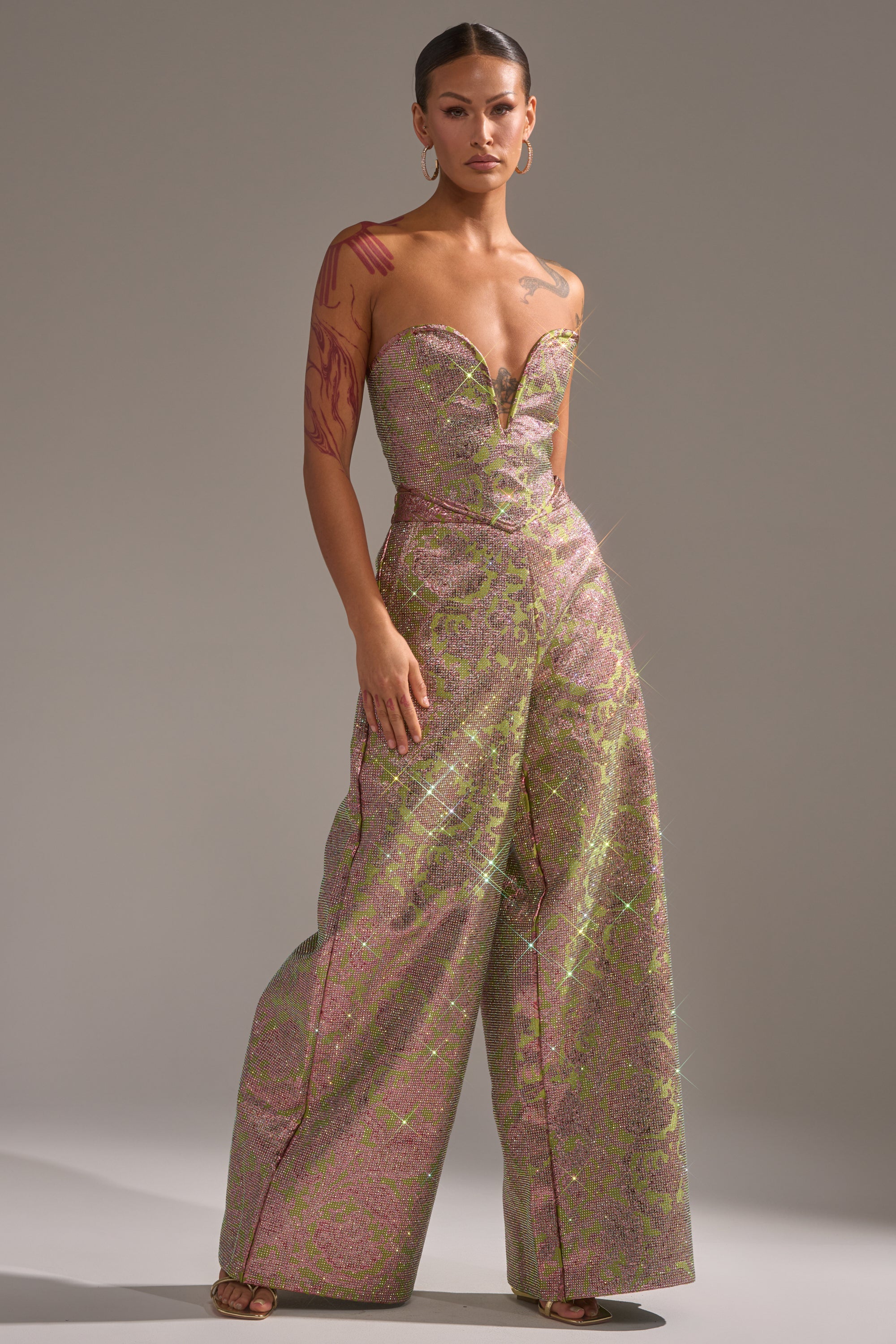 TIME AND TIME AGAIN RHINESTONE TROUSER