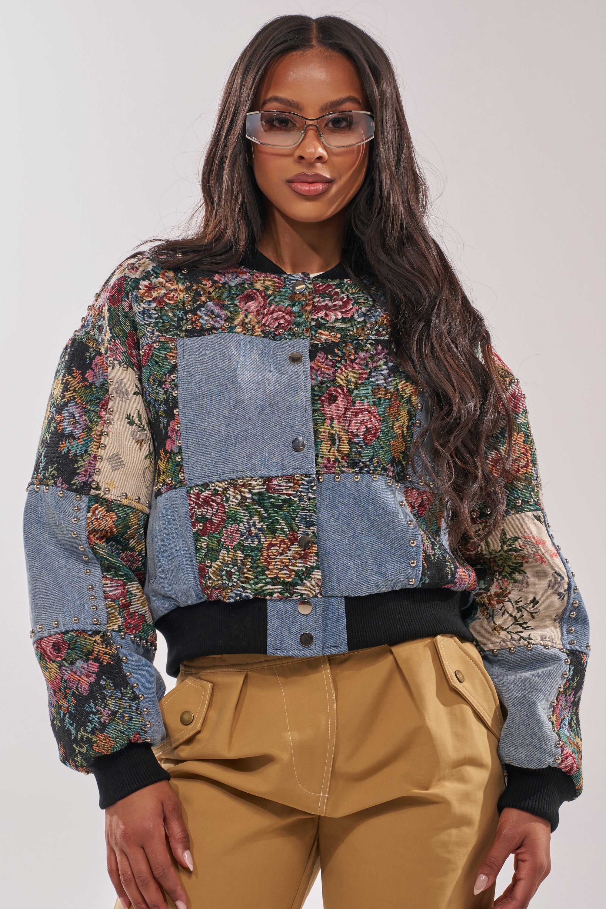 SWEET TALKER PATCHWORK BOMBER