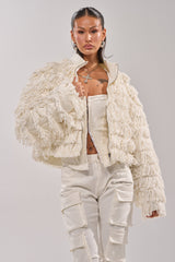 FREYA FRINGE BOMBER