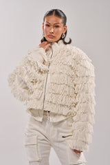 FREYA FRINGE BOMBER
