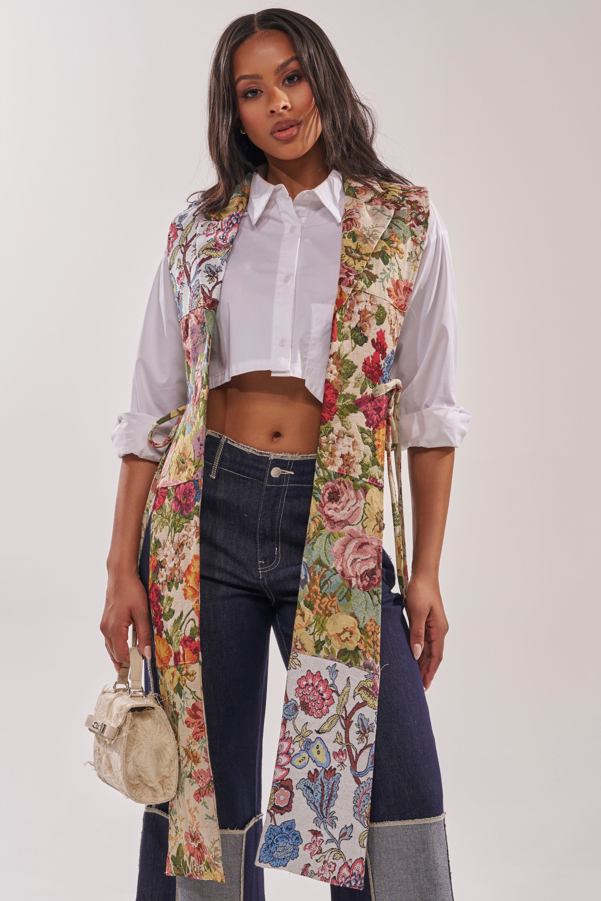HONEY HONEY SPLIT VEST IN TAPESTRY