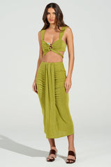 VANJA SLINKY MIDI SKIRT