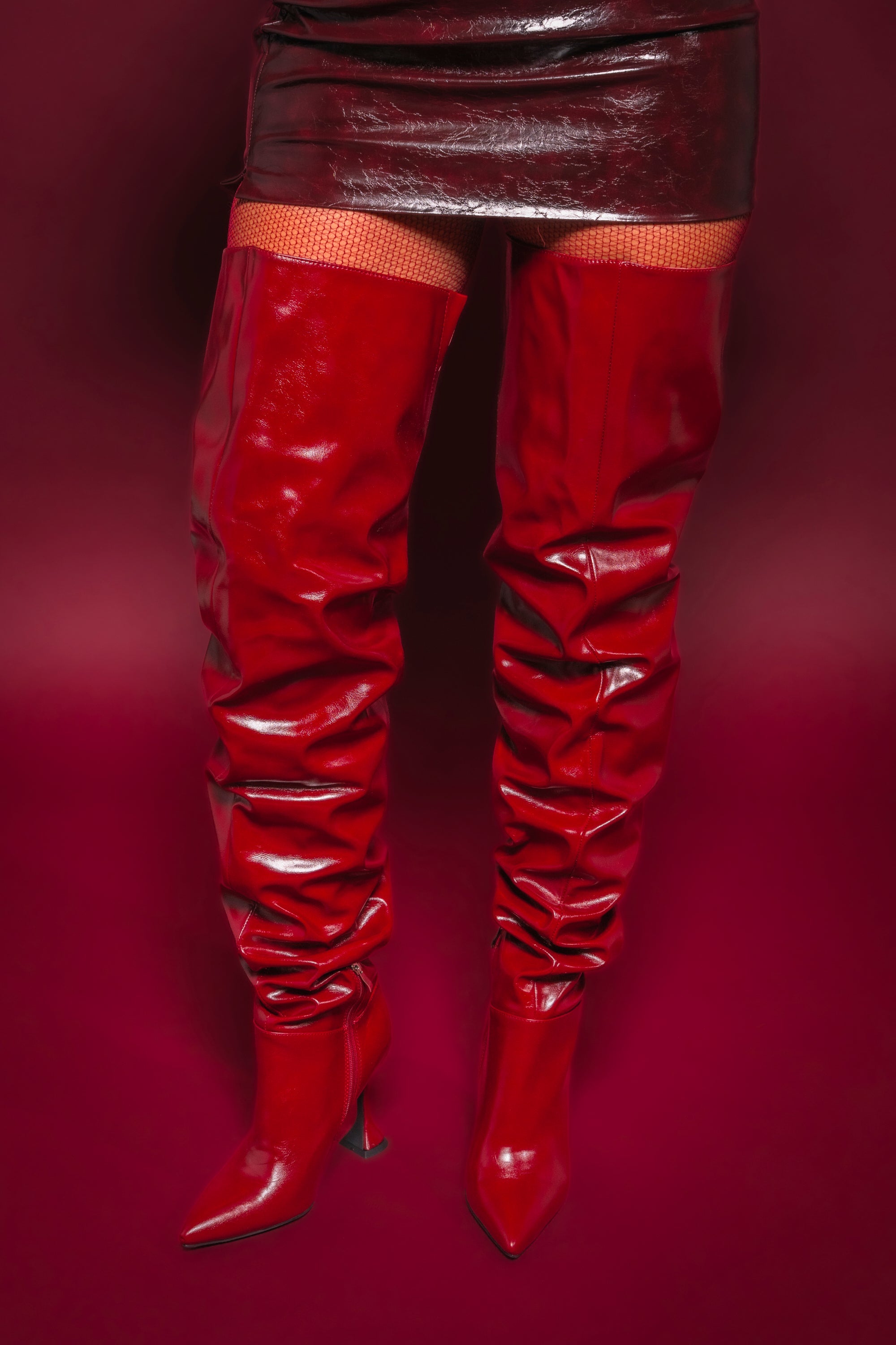 AZALEA WANG STEPHAN BURGUNDY BOOT