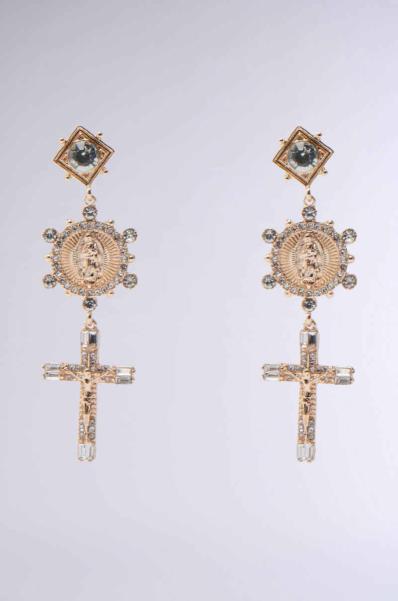 CROSS MY HEART EARRING