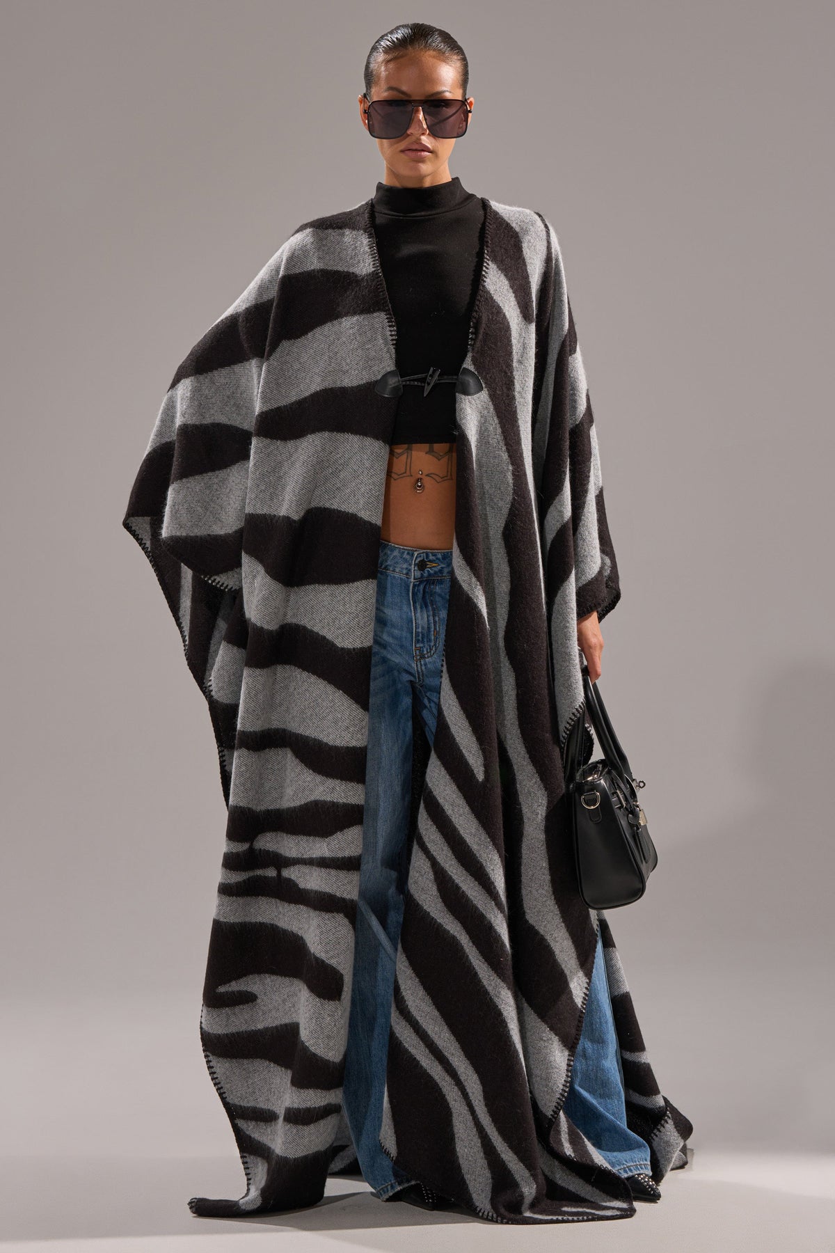 WILD ONE KNIT MAXI PONCHO