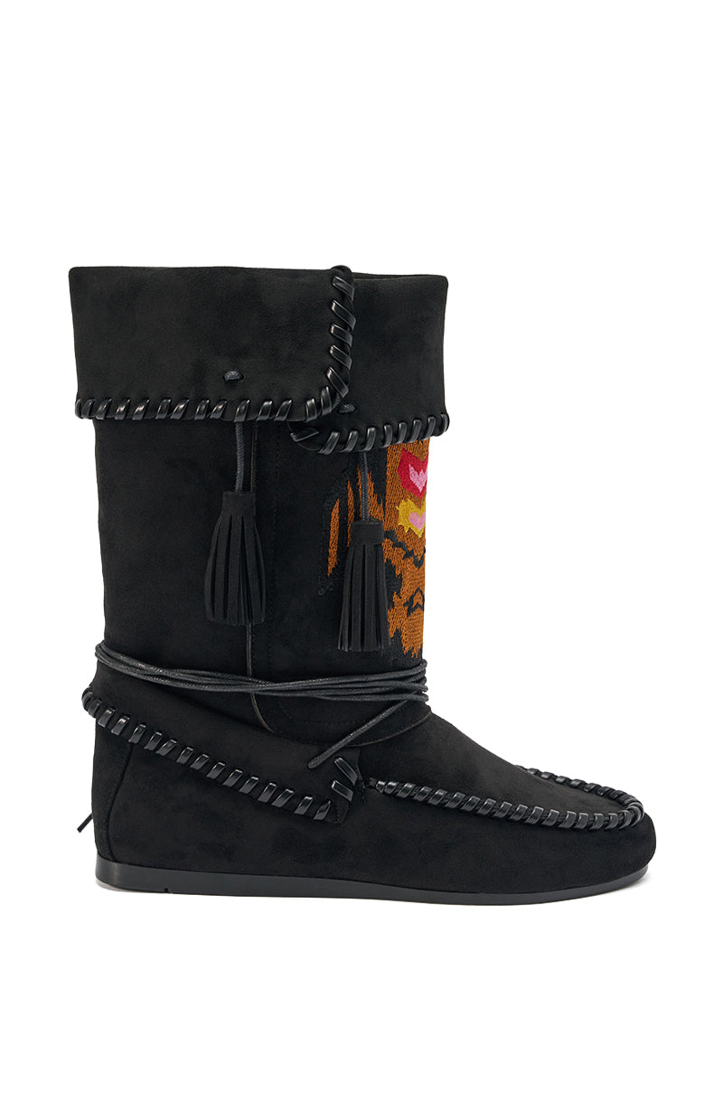 AZALEA WANG WERET BLACK FLAT BOOTIE