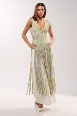 TIED DOWN V-NECK ROPE TOP