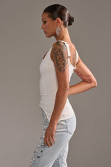PLAIN JANE SLEEVELESS BLOUSE