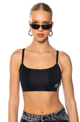 ADIDAS LOGO SCOOPED BRALETTE