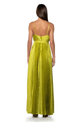 AINT SHE SWEET PLEATED SATIN JUMPSUIT