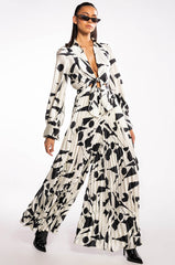 ARIA WIDE LEG PLEATED JUMPSUIT