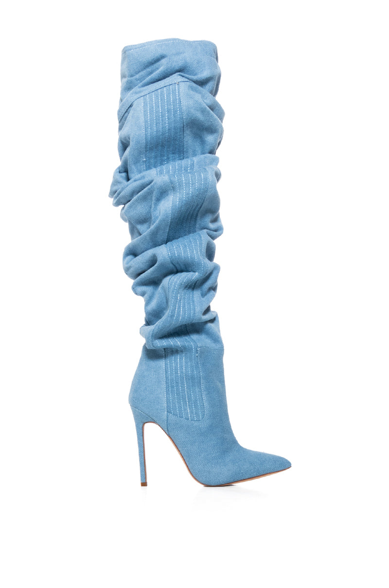 AZALEA WANG GREER DENIM BOOT