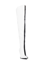 AZALEA WANG NEAPOLITAN BLACK AND WHITE TWO TONED BOOT