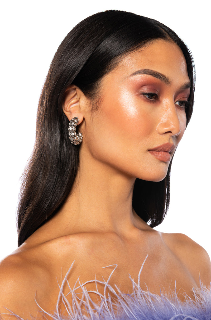 BLINGIN HOOP IN SILVER
