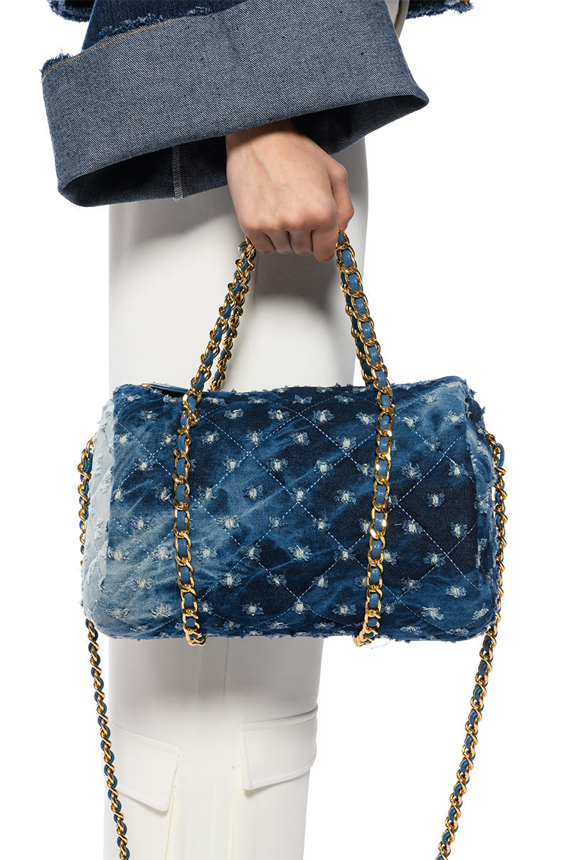 CALL ME PARIS DENIM MINI DUFFLE