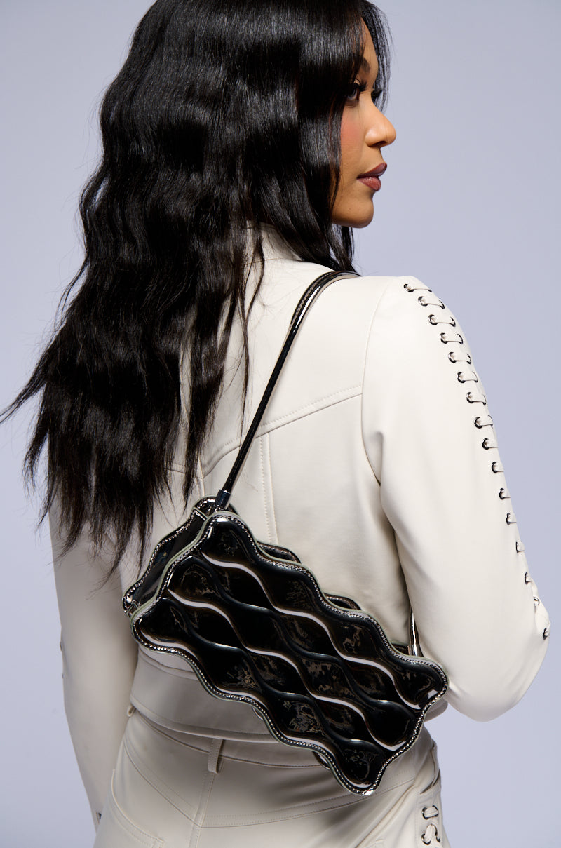 CHROME WAVE SHOULDER BAG