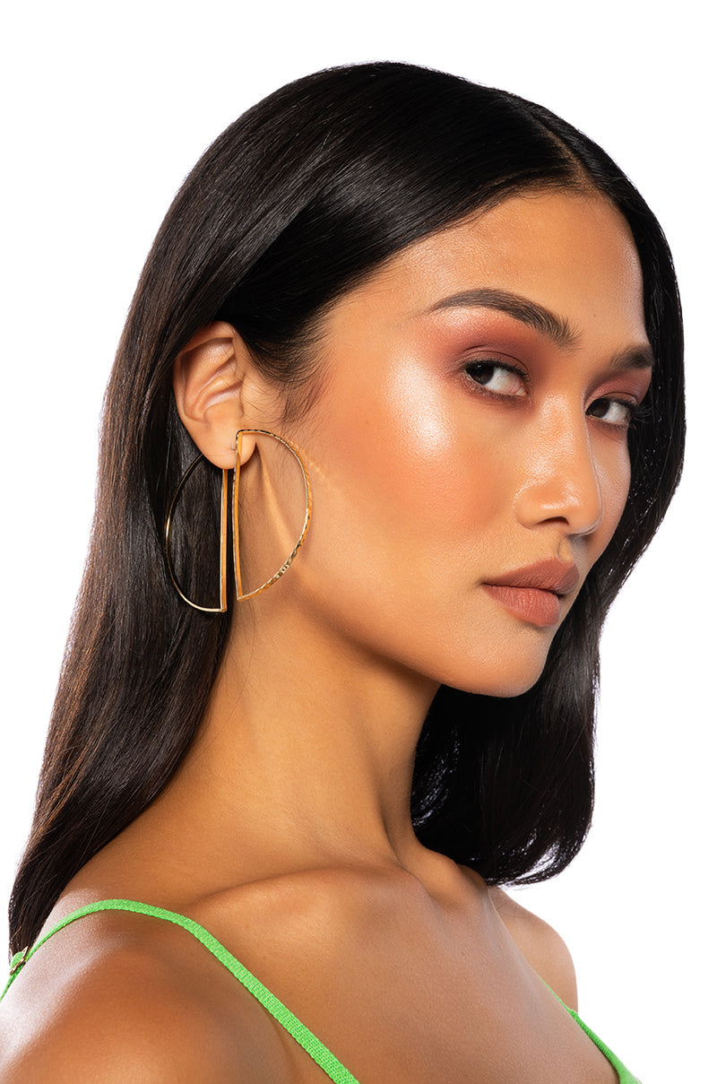 CIRCLE IT FRONT BACK EARRING IN GOLD