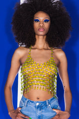 FANTASY DRIP LIME BODY CHAIN TOP