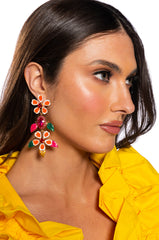 GARDEN FLOWER DANGLE EARRING
