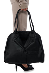 GOING ROGUE FAUX LEATHER TOTE