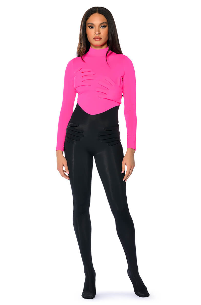 HOLD ON LONG SLEEVE JUMPSUIT