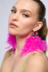 I SHOW UP FEATHER EARRING