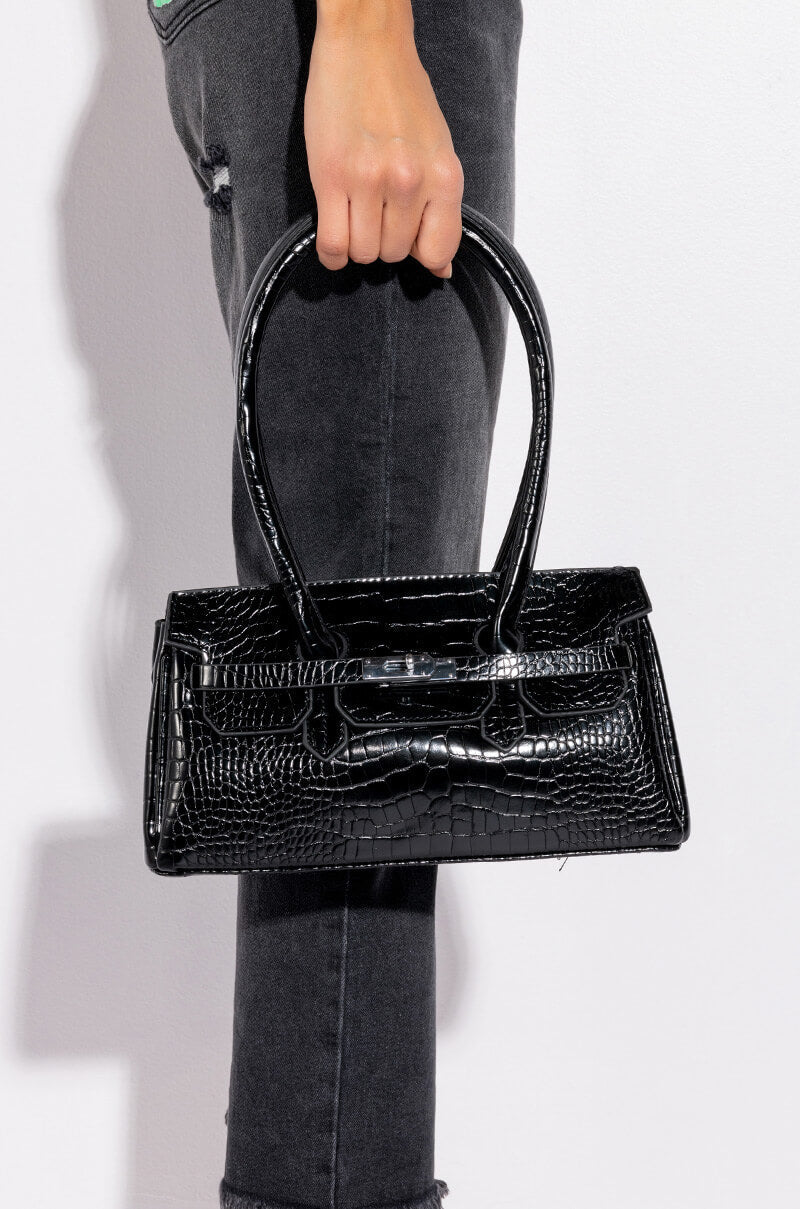 IN MOTION CROC PURSE