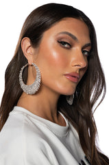 IN MY OWN LANE BLING HOOP IN SILVER