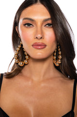IT'S MY WORLD DANGLE HOOP IN GOLD