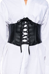 LACED UP UNDERBUST CORSET BELT