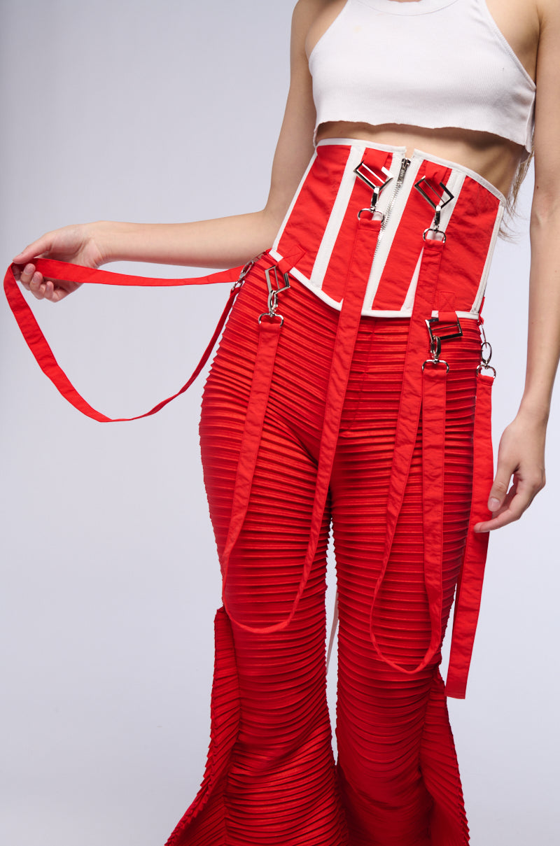 MOTO BABE HARNESS BELT IN RED