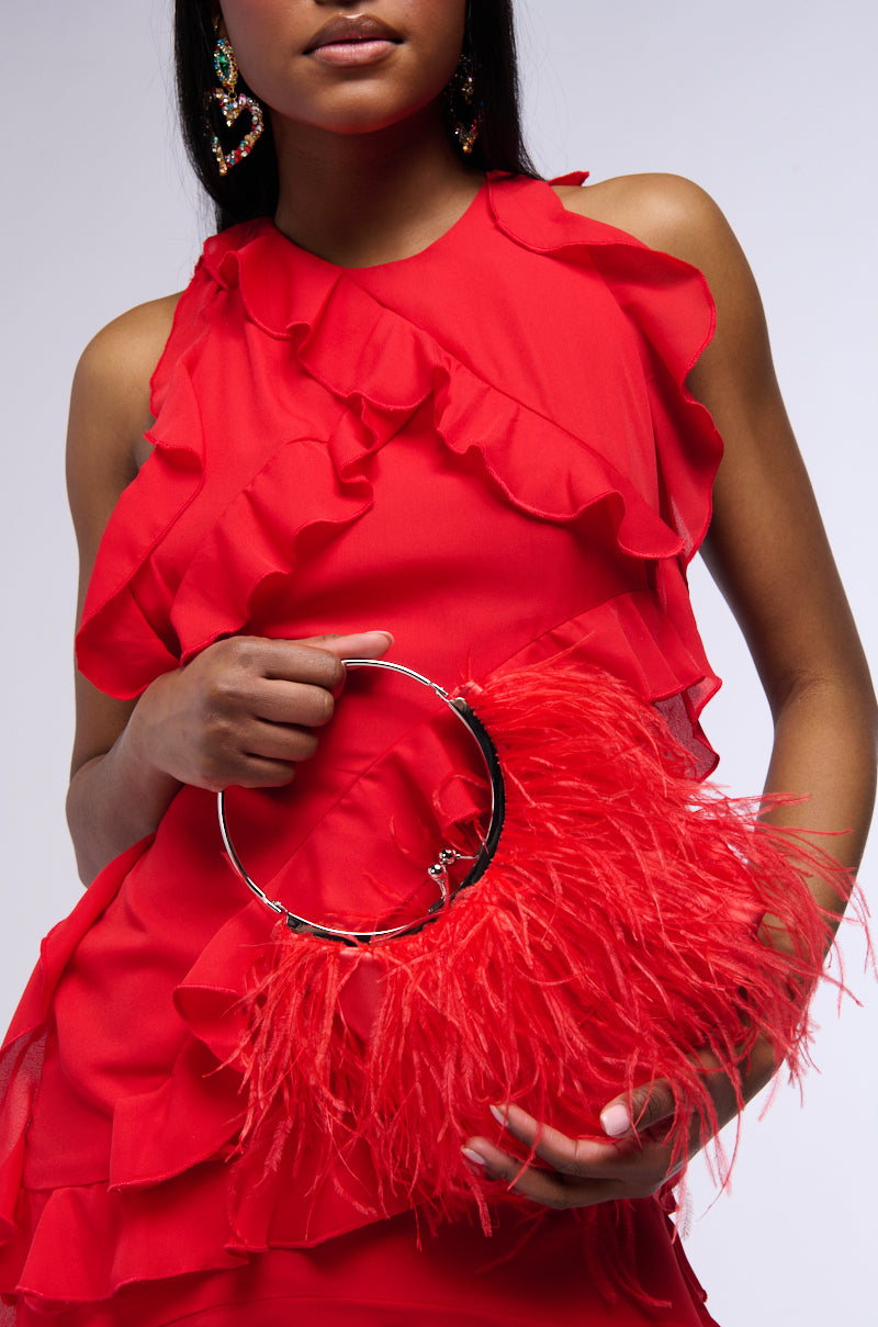 NEW YEAR SAME ME FEATHER PURSE