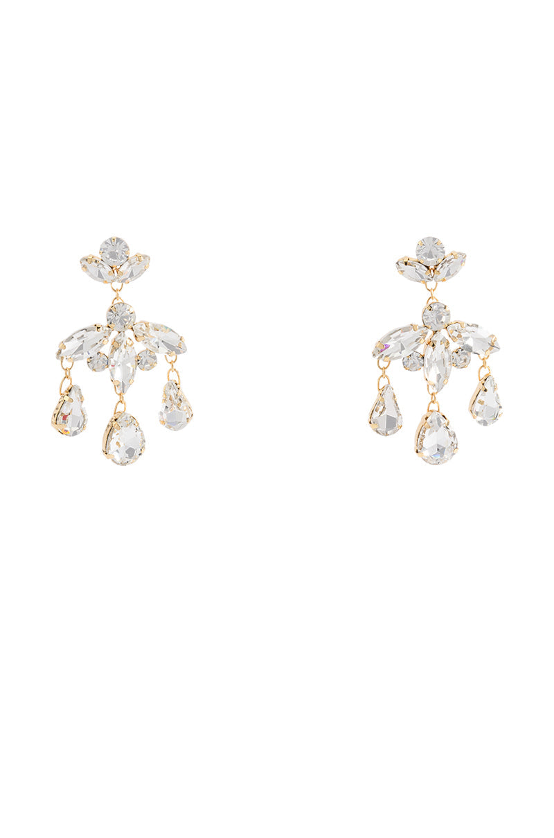 NUMBER ONE EMBELLISHED CHANDELIER EARRINGS