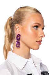 PINK PRINCESS CHAIN EARRING