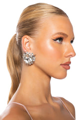STUDDED HEART EARRING