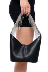 RHINESTONE WATERFALL PURSE