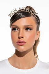 RICH AF ESSENTIALS RHINESTONE HEADBAND