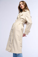 SANDO TAN PU TRENCH COAT