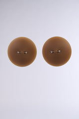 SILICONE NIPPIE WITH PIERCING IN CHOCOLATE