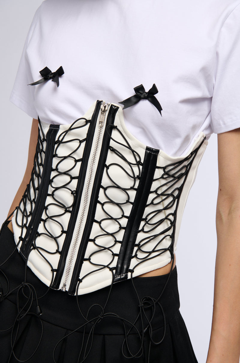 SNEAKERHEAD LACE UP CORSET BELT
