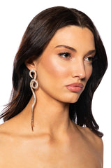 SPIRAL OUT GOLD BLING EARRING