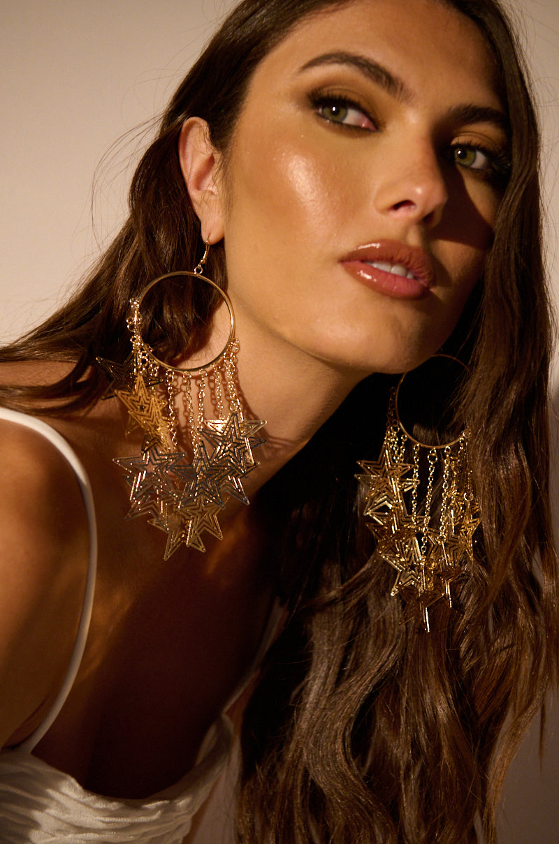 STAR POWER HOOP EARRING