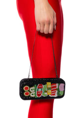 SUSHI RHINESTONE CLUTCH
