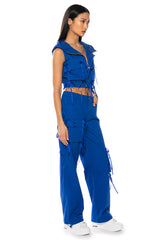 TALK OF THE TOWN ASYMMETRICAL CARGO PANT
