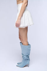 THE KYLIE SMOCKED MINI SKIRT